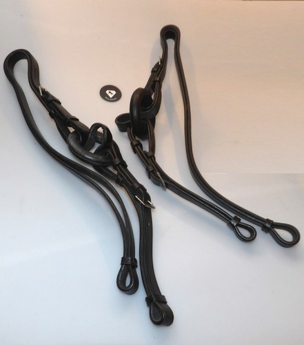 Enrênement cuir noir anneau - cuir,