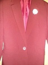 Veste mi-longue bordeaux