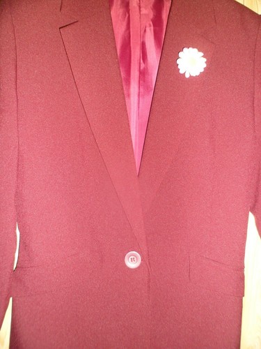 Veste longue bordeaux - veste, mi-longue