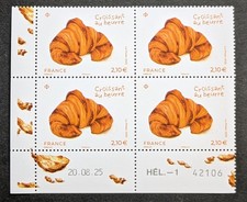 FRANCE 2025 COIN DATE TIMBRE CROISSANT AU BEURRE PATISSERIE neuf** MNH