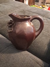 Pichet Ancien Faience Céramique Grès Puisaye Beauvaisis Art Nouveau Populaire 