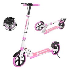 Trottinette pour adulte avec frein à disque et double amortisseur, roues en p...
