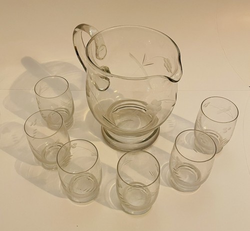 Pichet verres soufflés - pichet, et