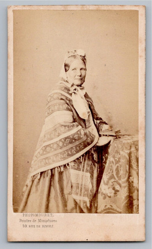 Cdv 1865 femme châle - femme, au