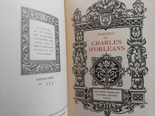 POESIES DE CHARLES D'ORLEANS