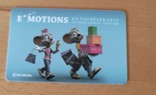 E*Motions voucher card