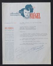 Facture SAINT-OUEN 1949 MASQUE SIEGEL STOCKMAN silhouette mannequin mask 84