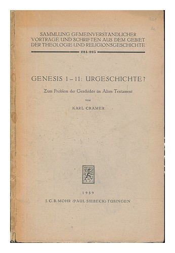 Cramer genèse - cramer,, k.