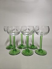 6  verres à vin blanc d'alsace / pied en ouraline ouran glass / VERRES Vintage