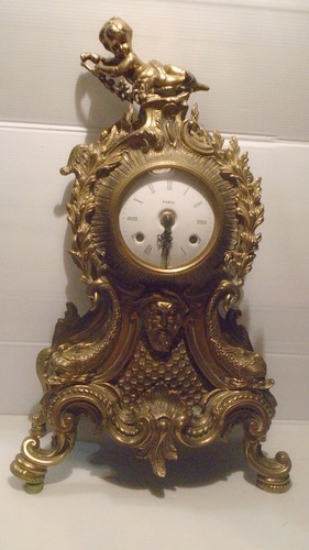 Pendule cheminée bronze - cheminée,