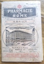Ancien Fascicule De La Pharmacie De Rome Et Des Produits Pharmaceutiques Bailly