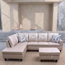 L-Shaped Modular Sofa with