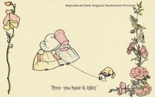 carte postale édit New York années 70's fillette SUNBONNET, vierge, état neuf