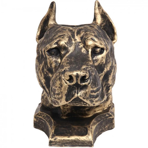 Statue tête chien en - tête, de