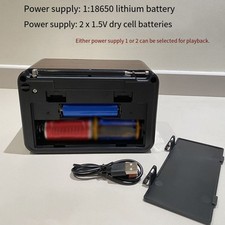 Radio style vintage avec support carte TF et lampe de poche LED pour extérieur