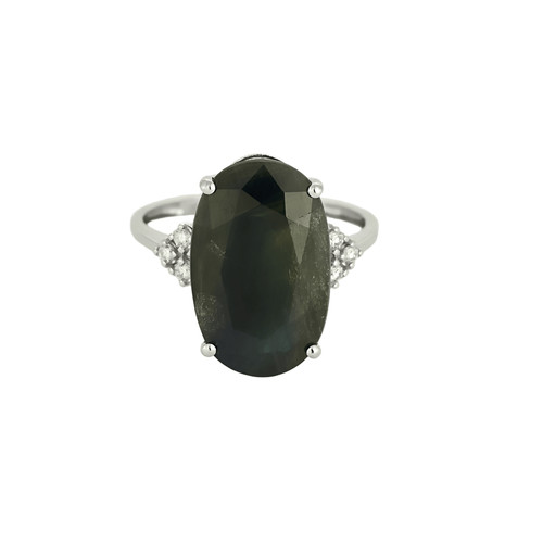 Bague blanc saphir et - bague, or
