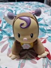  DOUDOU PELUCHE SMOBY COTOONS ABEILLE JAUNE MARRON FLEUR  