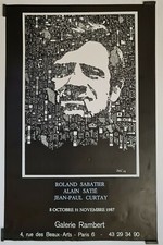 Satié Galerie Rambert	1987 Affiche Originale	Exposition Sculpture