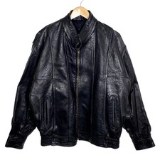 Blouson En Cuir Noir Vintage