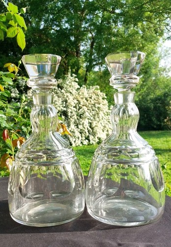 Paire carafes vin cristal - carafes,