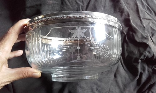 Saladier cristal taillé - cristal,