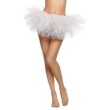 Robe de danse de ballet de jupe tutu en tulle en tulle en tulle (blanc)