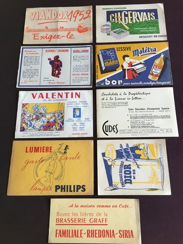 Lot buvards publicitaires - de,