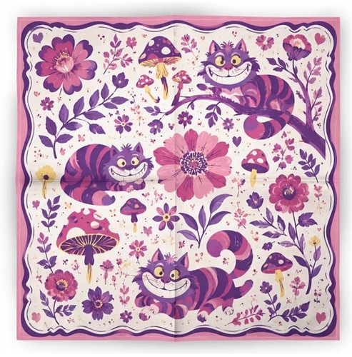 Foulard chat cheshire alice - chat, du