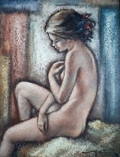 Tableau huile féminin - huile,