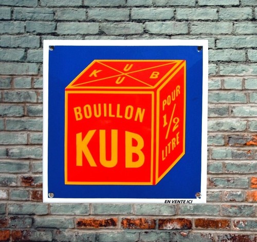 Plaque émaillée bouillon kub - émaillée,
