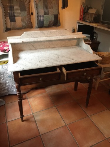 Table coiffeuse ancienne bois - table,