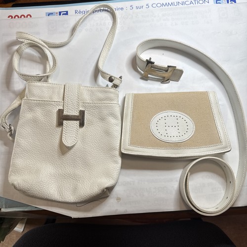 Ensemble sac ceinture - ceinture, blanc