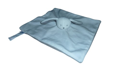 Doudou lapin plat blanc gris - ,