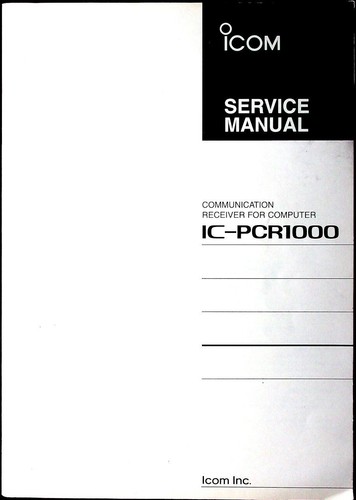 Icom pcr1000 receiver - icom, ic-pcr1000