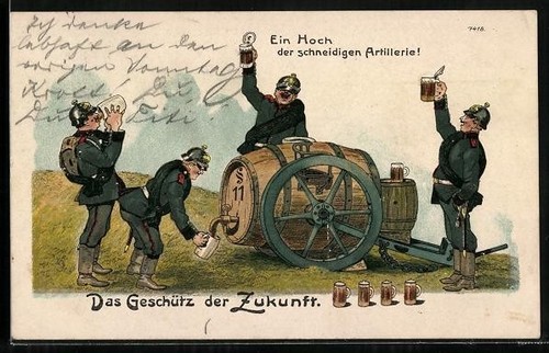 Carte postale les artilleurs - carte,