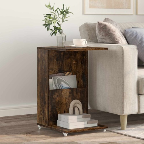 Table appoint avec roue bois - d'appoint,