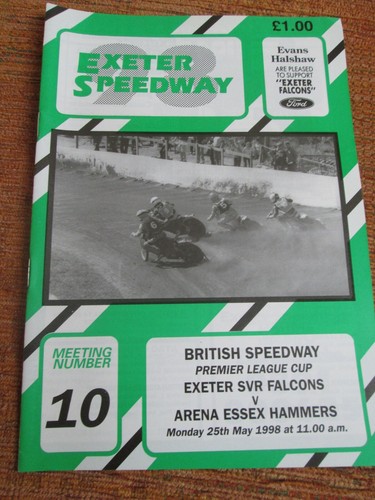 Programme speedway exeter - speedway, v