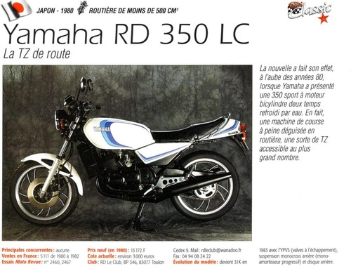 Fiche moto yamaha 350 lc - moto, :