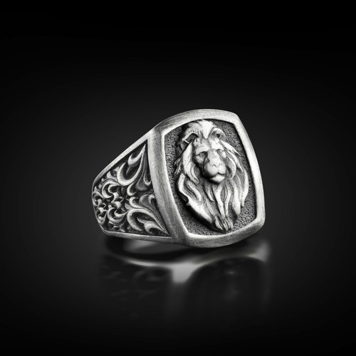 Bague chevalière homme - , en