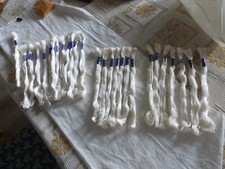 ANCIEN FIL A BRODER qualité spéciale DMC BLANC  27 échevettes n°18/16/20