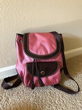 Lancel Leather Trim Backpack