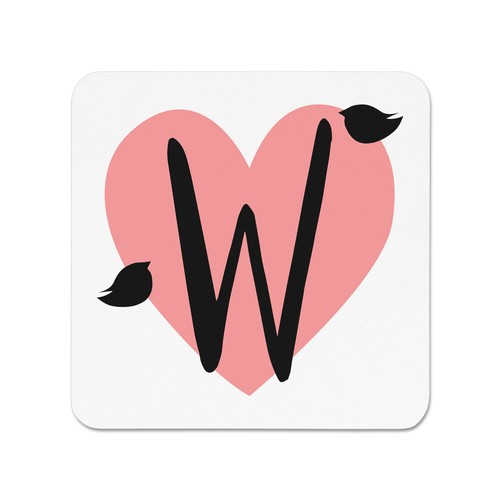Lettre cœur alphabet - lettre, w