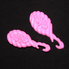 Lot miroir et brosse rose pour cheveux Barbie vintage