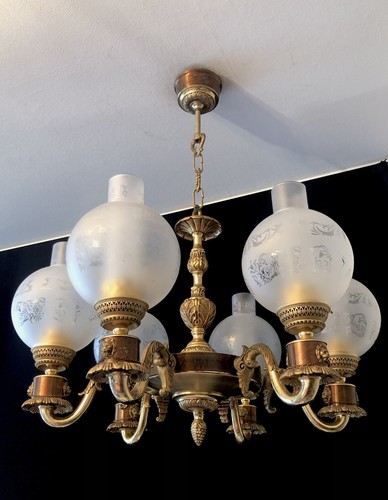 Lustre napoleon iii - lustre, bronze