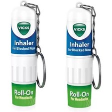 2X Vicks Roll-On Inhalateur 2 In 1 Soulagement,1.5 ML,Débloque Nez,Soulagement