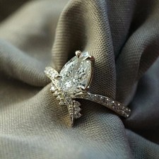 Bague alliance diamant simulé