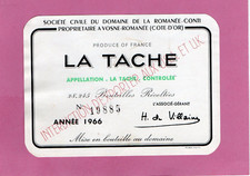 ETIQUETTE LA TACHE 1966