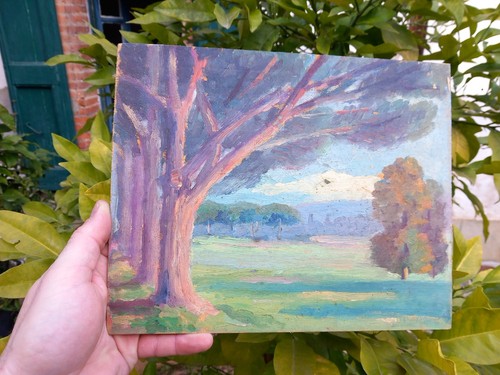 Landscape painting oil - landscape,
