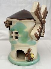 Lampe/veilleuse, céramique, Atelier du CHAT à Paris, décor moulin