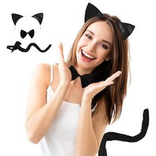 Accessoires de Catwoman Deguisement Carnaval Ensemble de Chat Noir Cosplay Co...